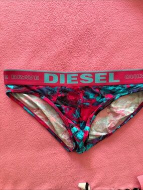 Diesel Briefs in Fuchsia & Teal